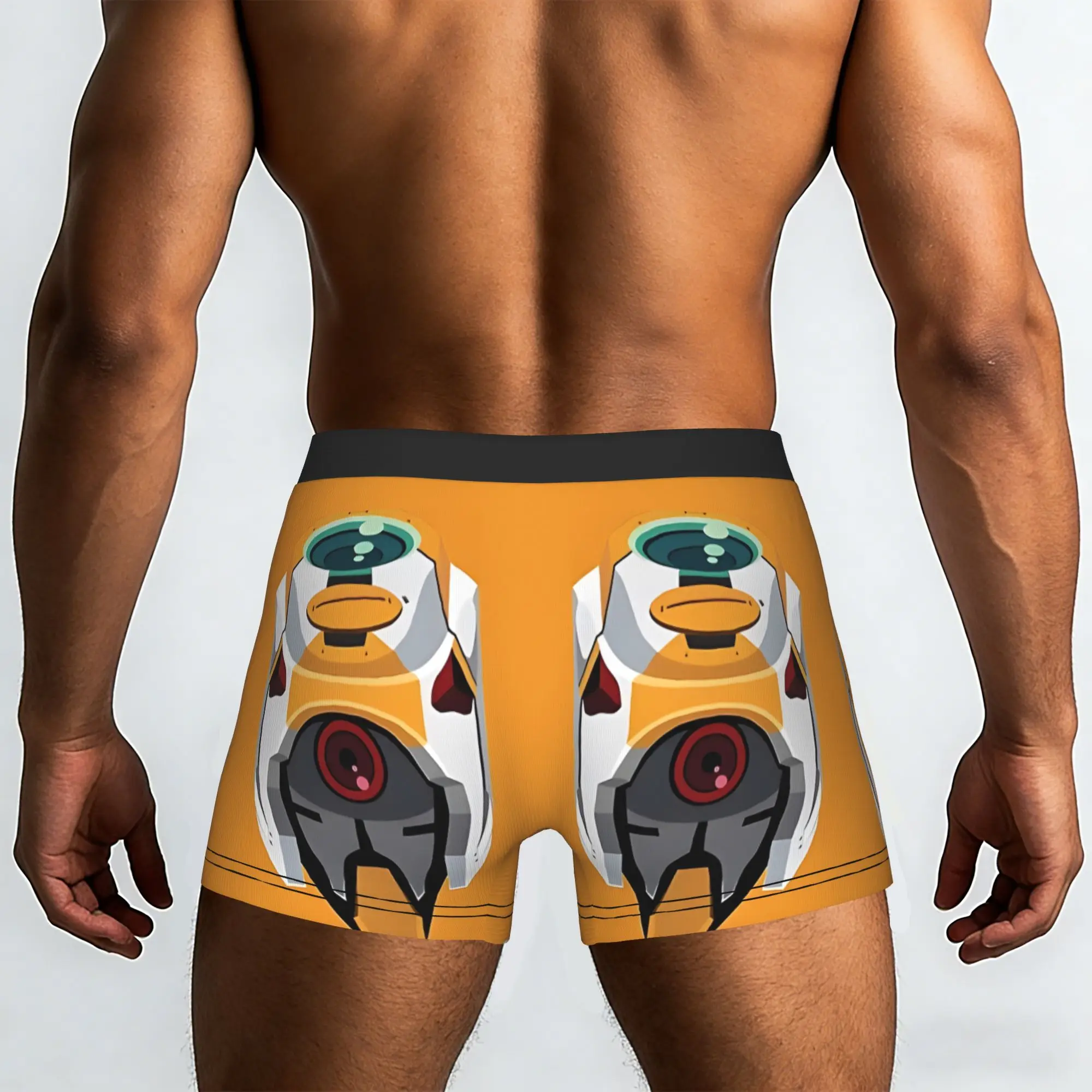 Eva 00 Flat Bandai EVA Underpants Breathbale Panties Man Underwear Print Shorts Boxer Briefs
