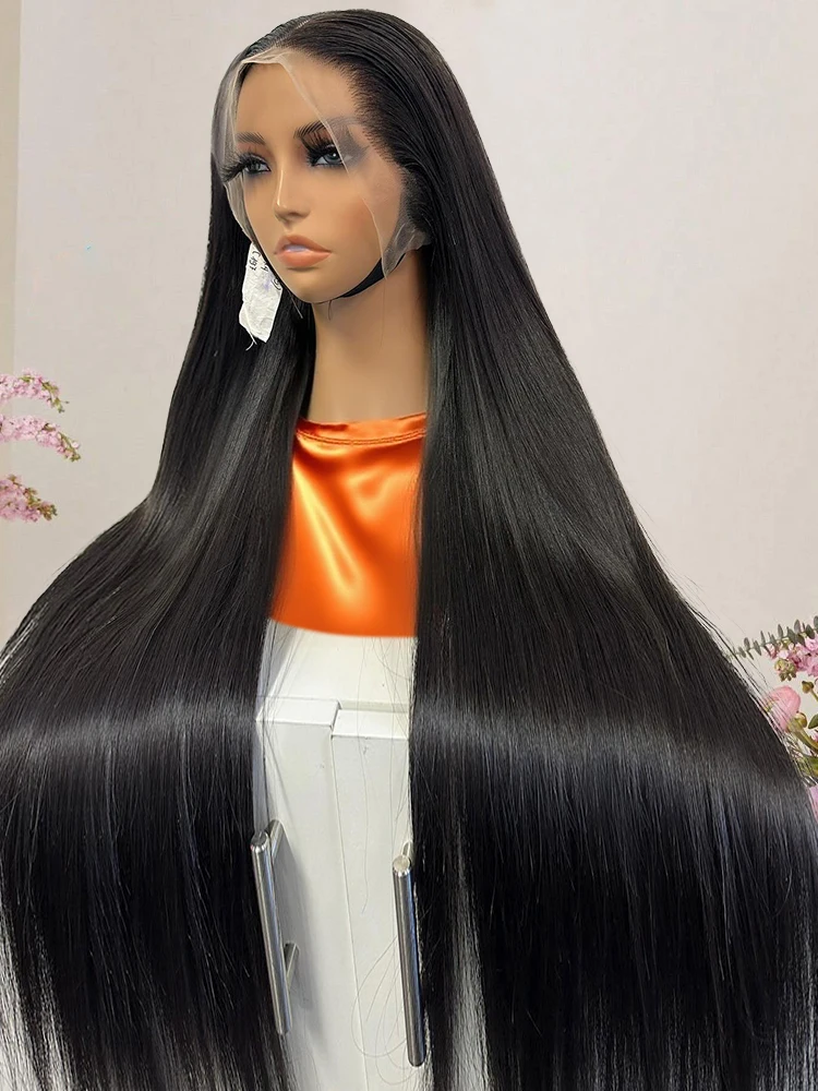 40 46 بوصة العظام مستقيم 13x4 13x6 HD الدانتيل الشفاف الجبهة الباروكات البرازيلي الشعر البشري 360 شعر مستعار دانتيل كامل للنساء 300% الكثافة #1