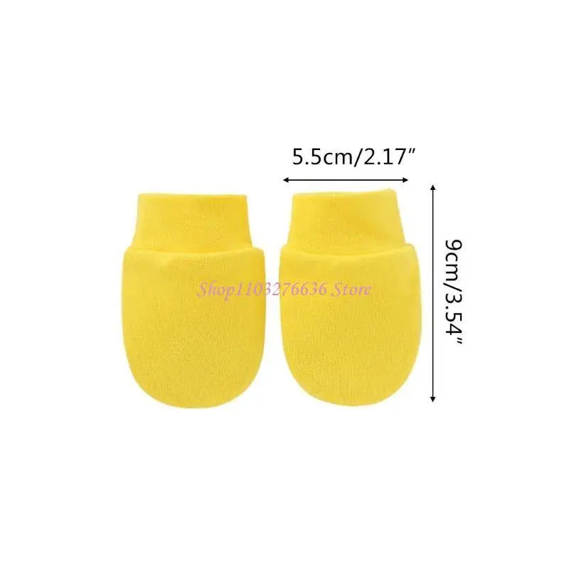 R6FD قفازات قطنية ناعمة مضادة للخدش للأطفال حديثي الولادة لحماية Handgu #6