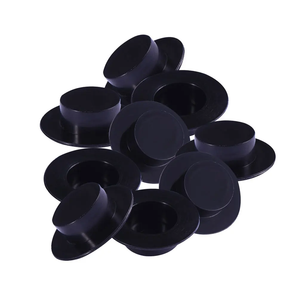 

60Pcs Black Mini Christmas Hat 16Mm 10Mm Small Color Hat for Micro Landscape Decoration Party Favor Craft Projects Festive