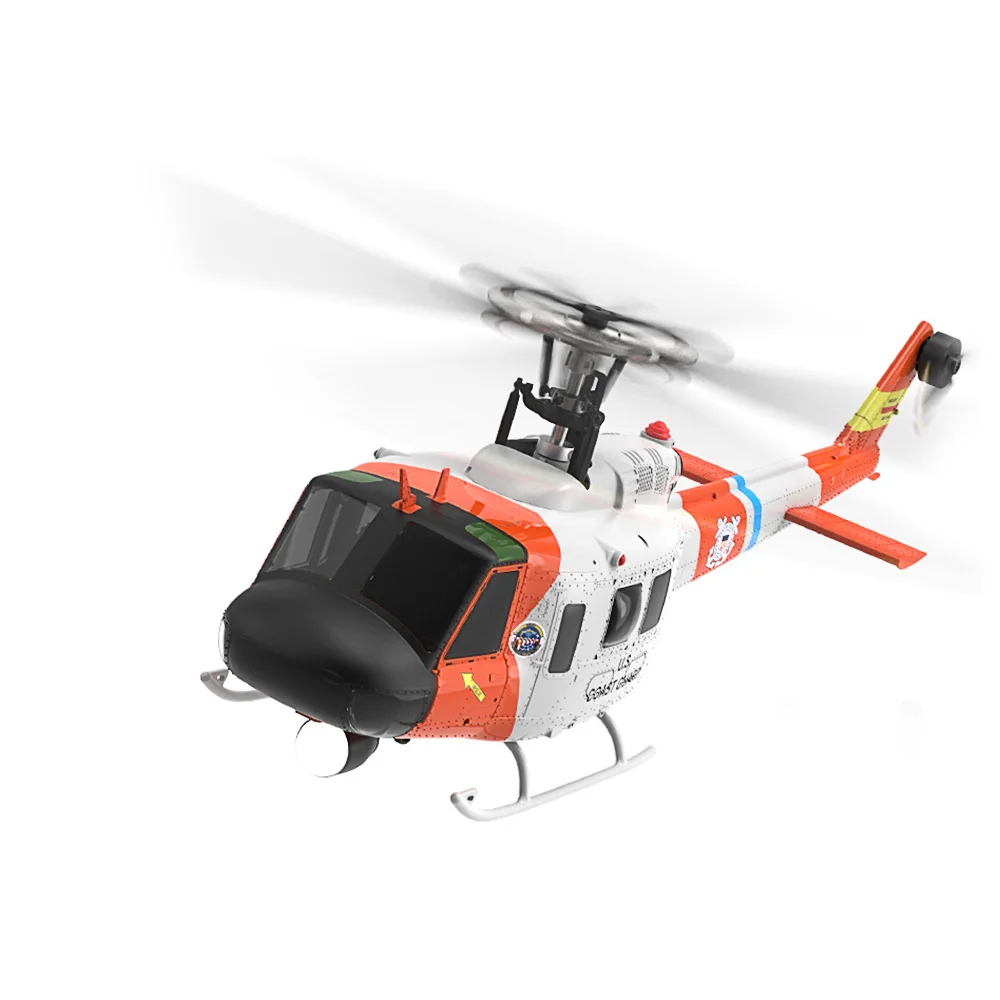 Yuxiang F07S Helicóptero de combate com controle remoto UH-1 Huey Modelo Avião Brinquedo de retorno automático para maiores de 14 anos
