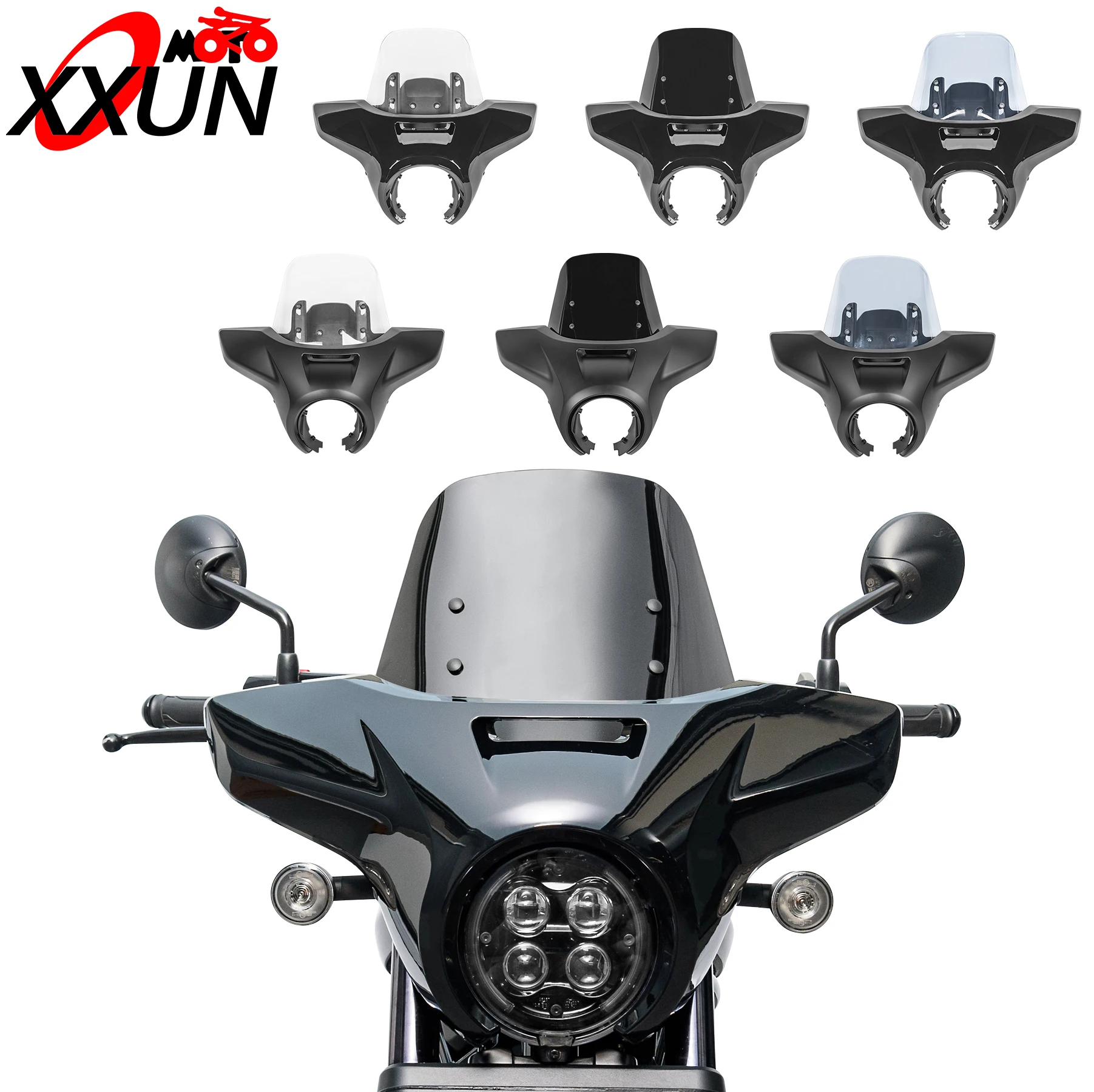

XXUN Motorcycle Fairing Windscreen for Honda Rebel CMX 1100 CMX1100 2021 2022 2023 2024 2025 Windshield