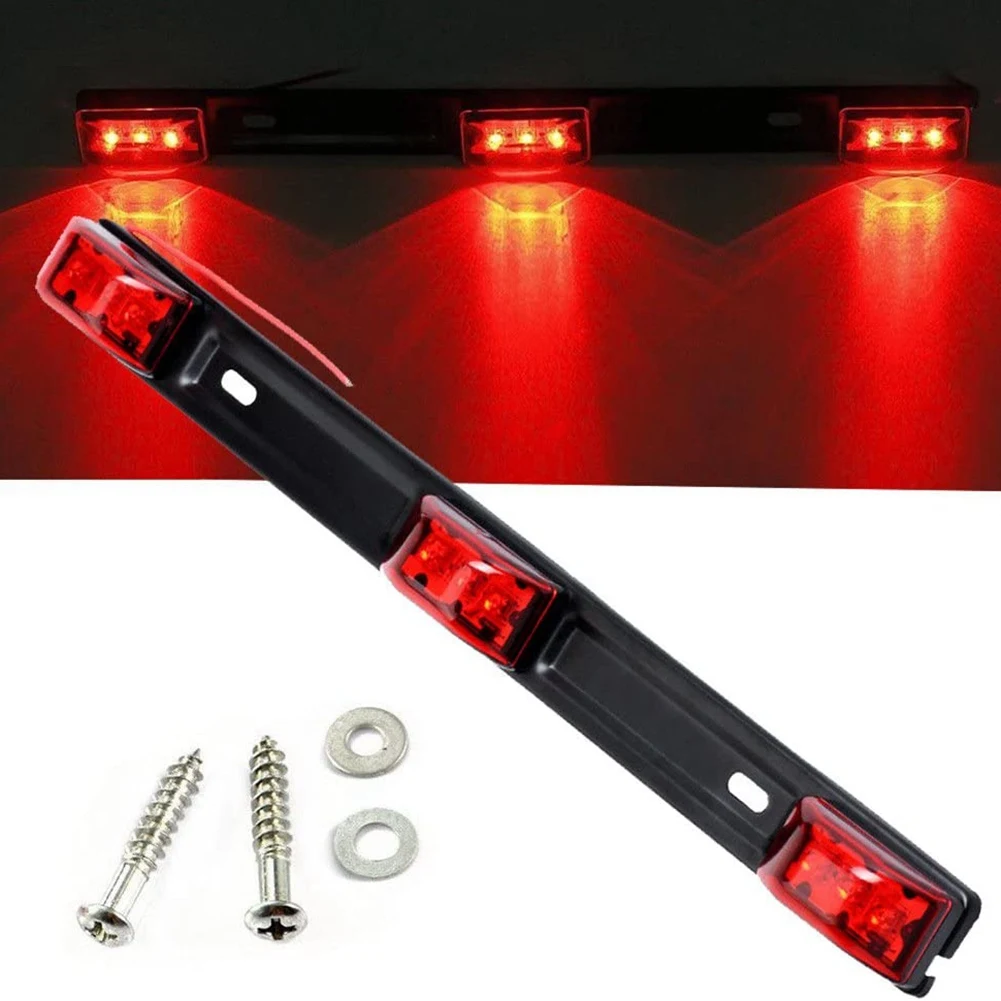 Trailer Tail Light Bar, 14.2 inch Red Clearance Identification ID Marker Light with Bracket for Pickup Truck Trailer