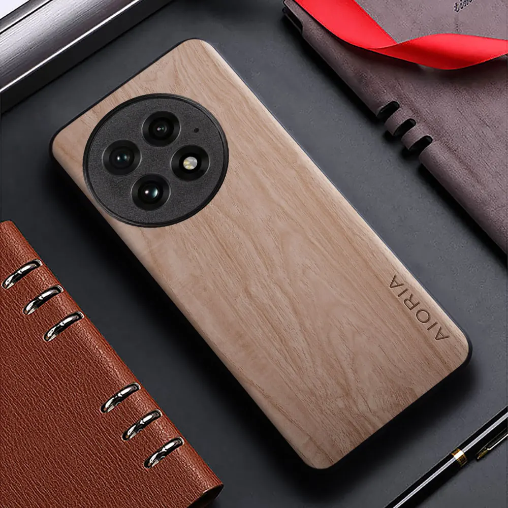 Case for OnePlus 13 13R 12R 12 11R 11 10T 10 Pro 5G funda bamboo wood pattern back cover for oneplus 13 13r 12r 12 10t case capa