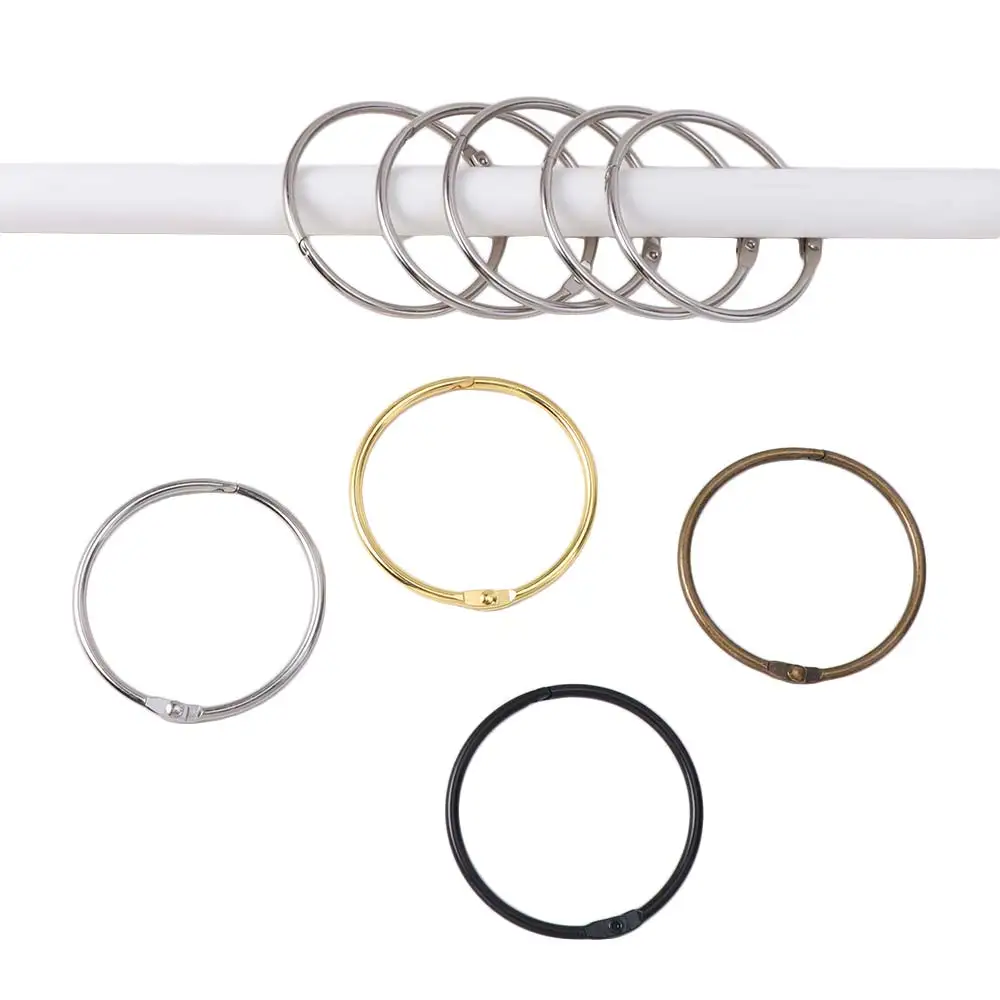 12PCS Rust Proof Shower Curtain Hooks Anti-Drop Strong Load-bearing Curtain Rings Circular Bathroom Curtain Rings Bathroom Use