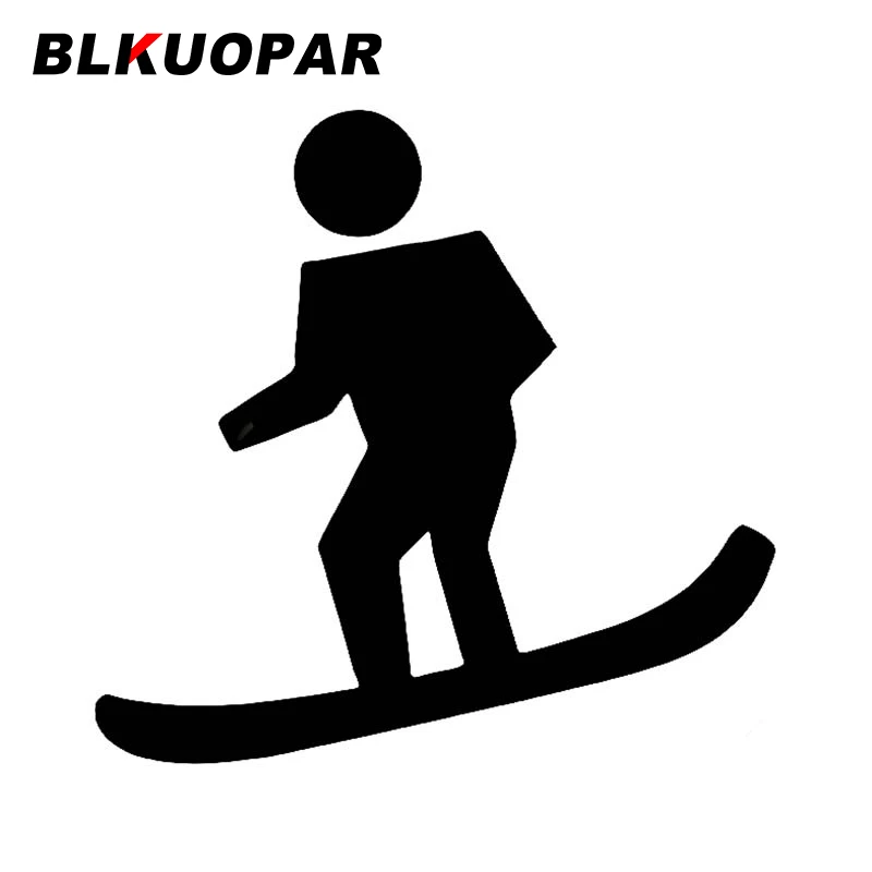 BLKUOPAR Skiing Car Stickers Waterproof Decals Car Assessoires Scratch-Proof Refrigerator Sunscreen Creative Custom Printing