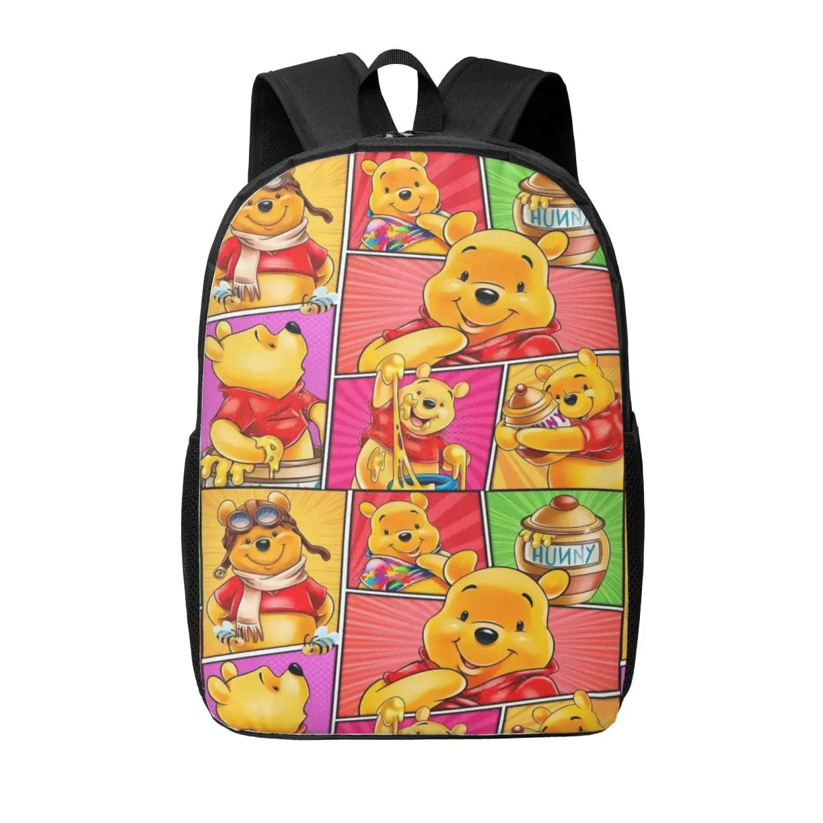 Custom Winnies Poohs Bear Collage Backpack Women Men Basic Bookbag for School College Bags