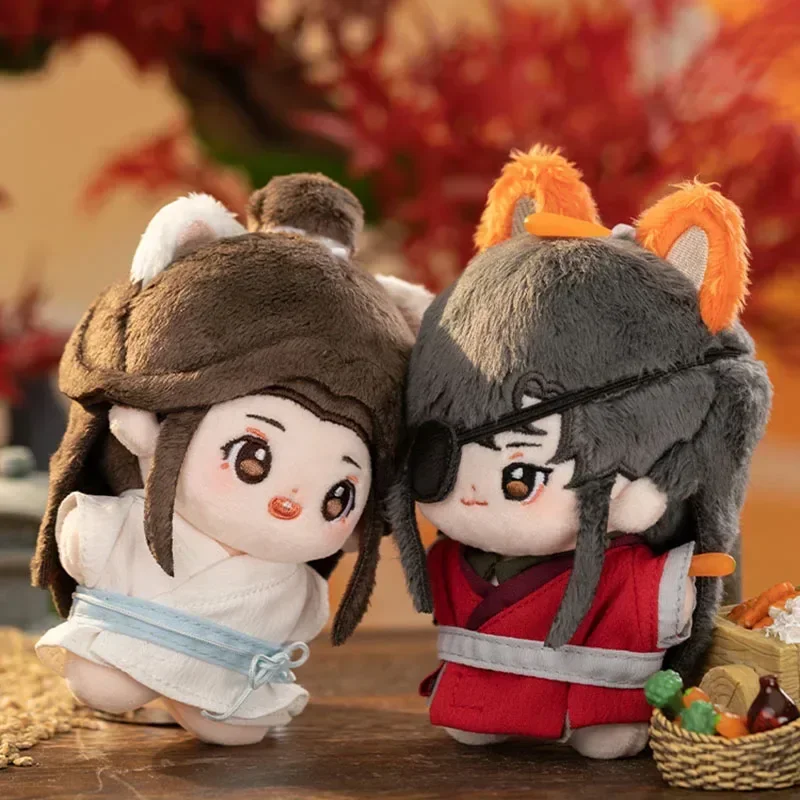 Heaven Officials Blessing Figures Xie Lian Hua Cheng Plush Pendant Keychain Dolls Cute Cotton Stuffed Keyring Toy Birthday Gifts