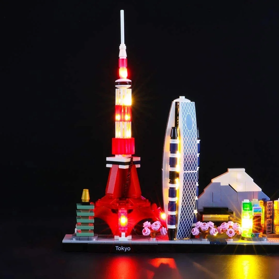 City Architecture Skyline Building Blocks Tower Edifice Bricks Town Street 21051 Tokyo Skyline Toys For Children Gifts