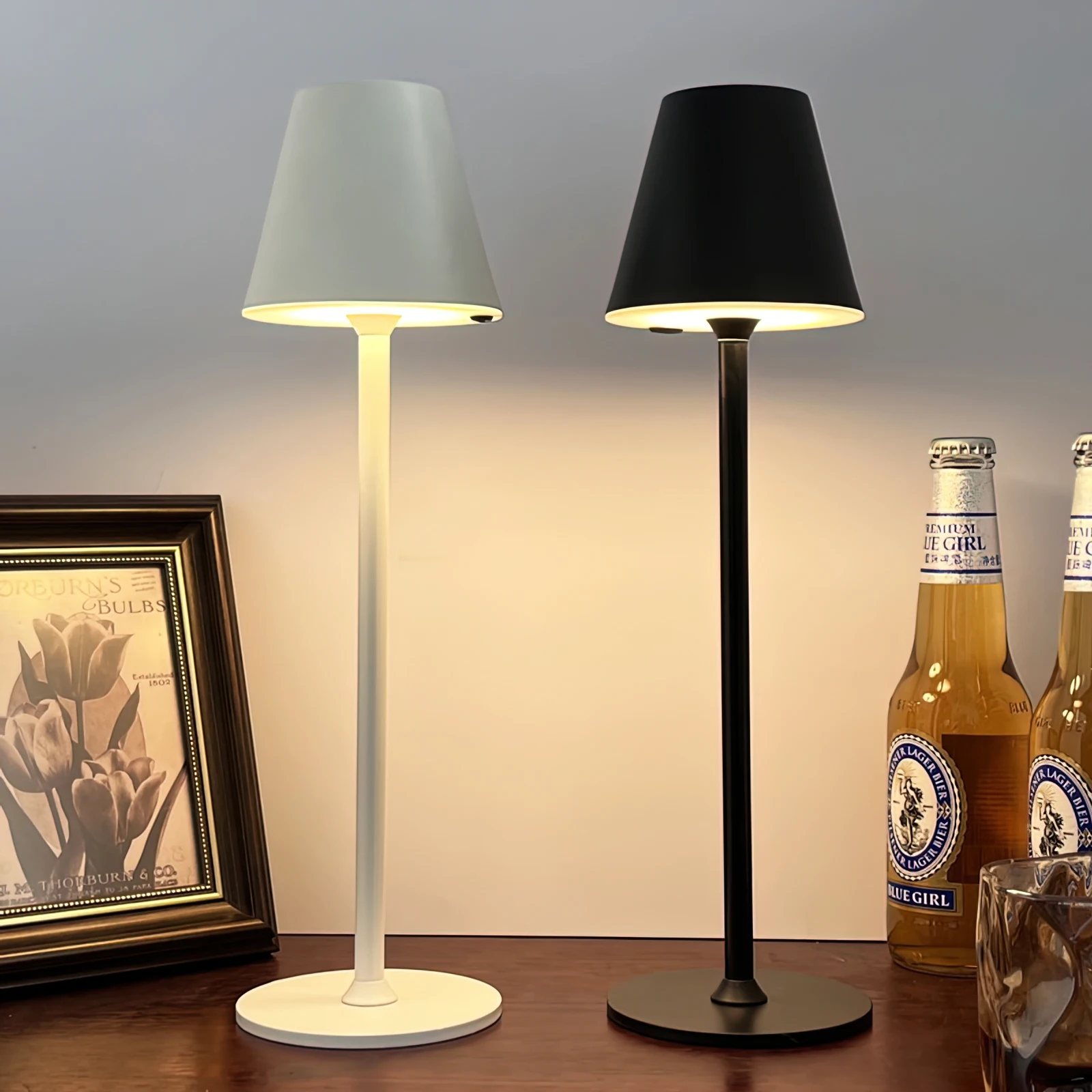 

LED Table Lamp Portable Touch Desk Lamp Rechargeable Vintage Lamp For Restaurant Bedroom Bars Camping Coffee Shop Night Light