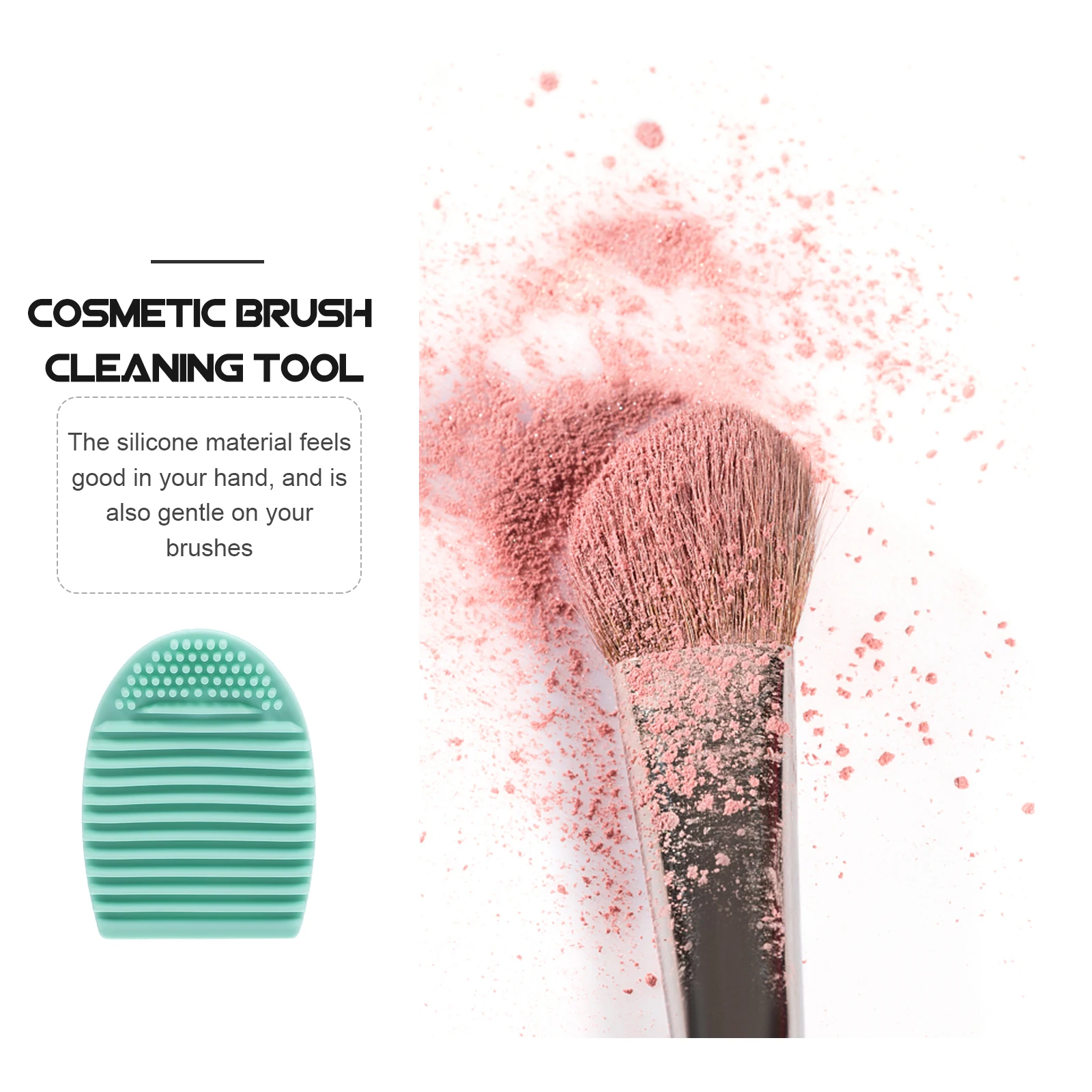 

Silicone Scrub Eggs Make up Brushes Makeup Cleaner Cleaning Pad Travel