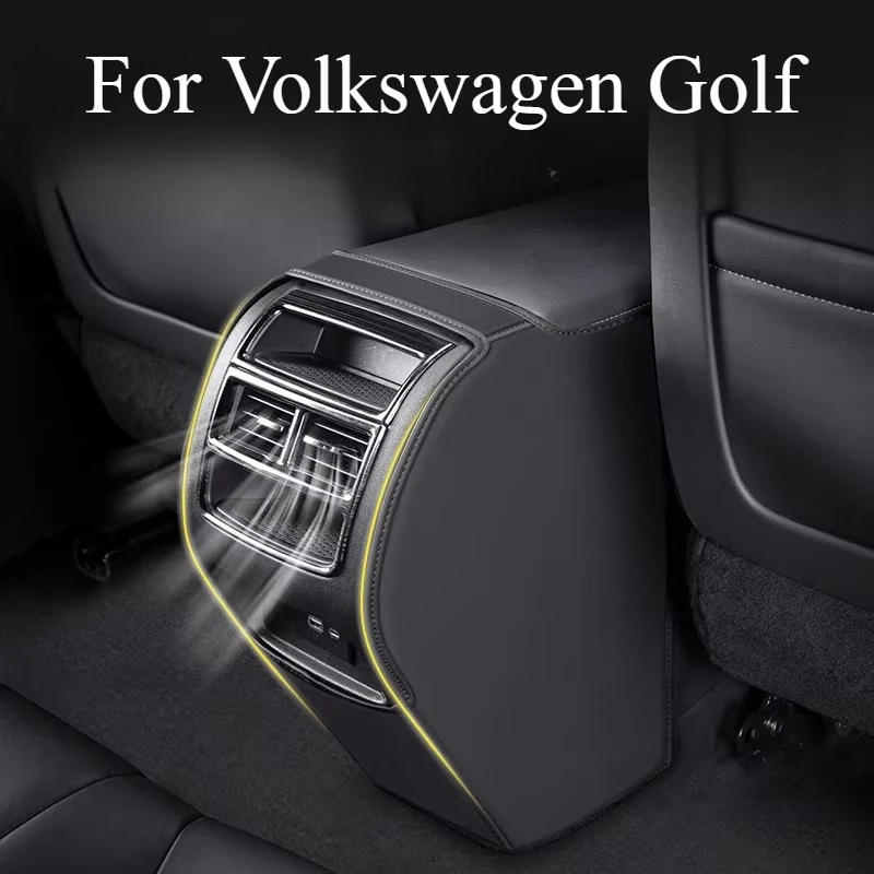 For Volkswagen Golf 7/8 Car Armrest Case Anti-kick Pad Rear Discharge Trend Modification Accessories Automobiles Accessories