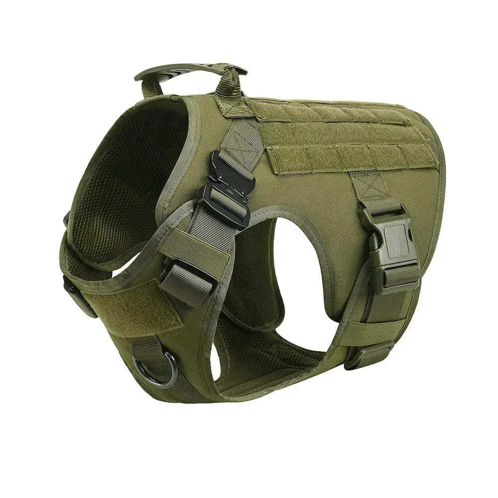 Large dog pet chest and back strap outdoor tactical collar dog rope chest and back 1000D nylon waterproof dog chest and back