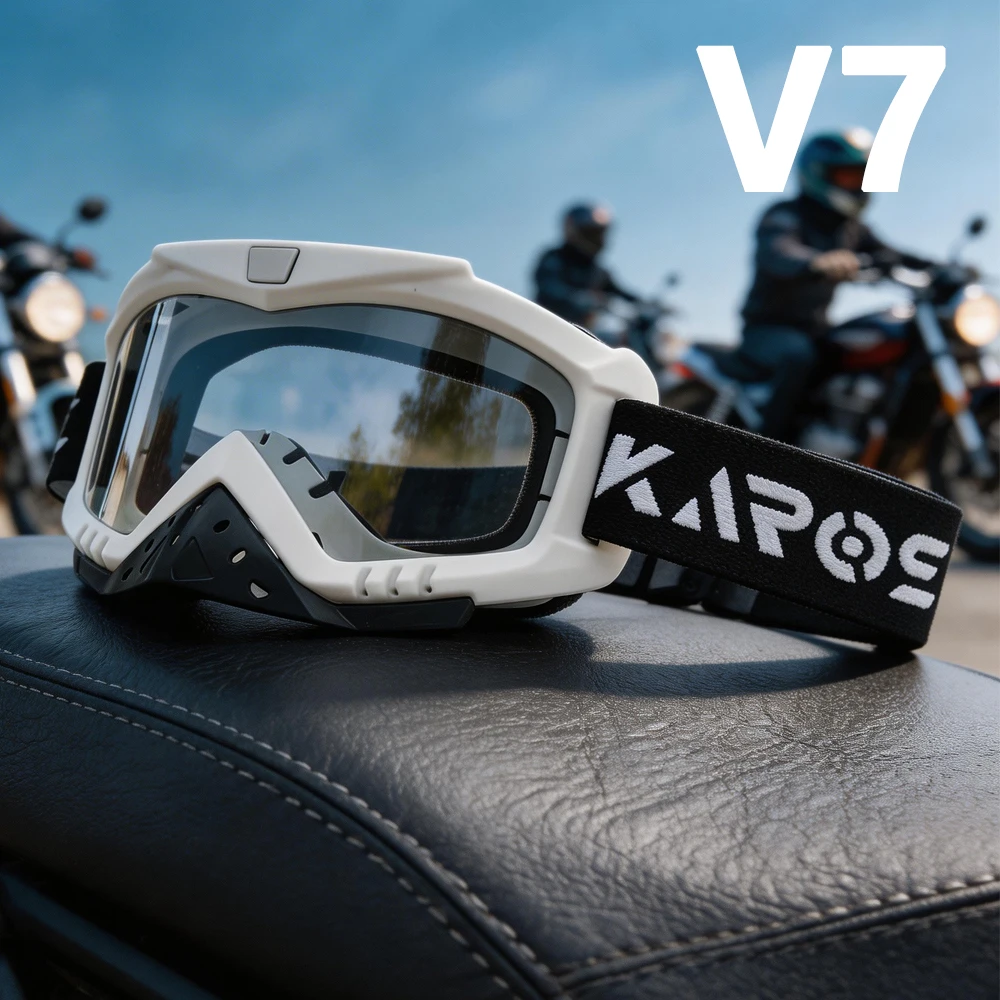 

Karos Motorcycle Goggles Windproof Protection Riding Glasses for Men Women Motocross Dirt Bike ATV MTB Eyewear With Most Helmets