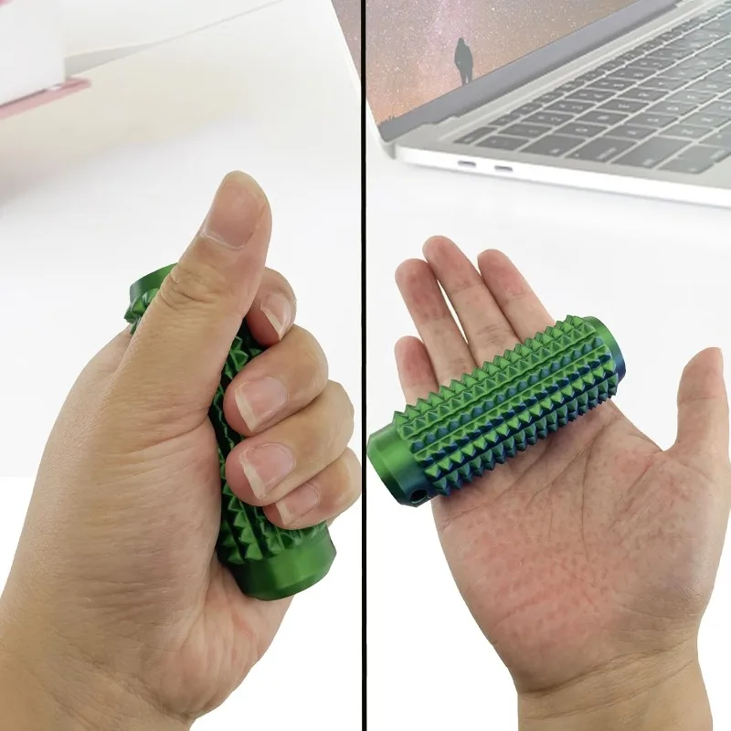 Stim Tool Pocket Mini Fidget Toy for Adults 3D Printed Venting Key Pendant Spiky Grippie Stim Keychain for Anxiety Relief