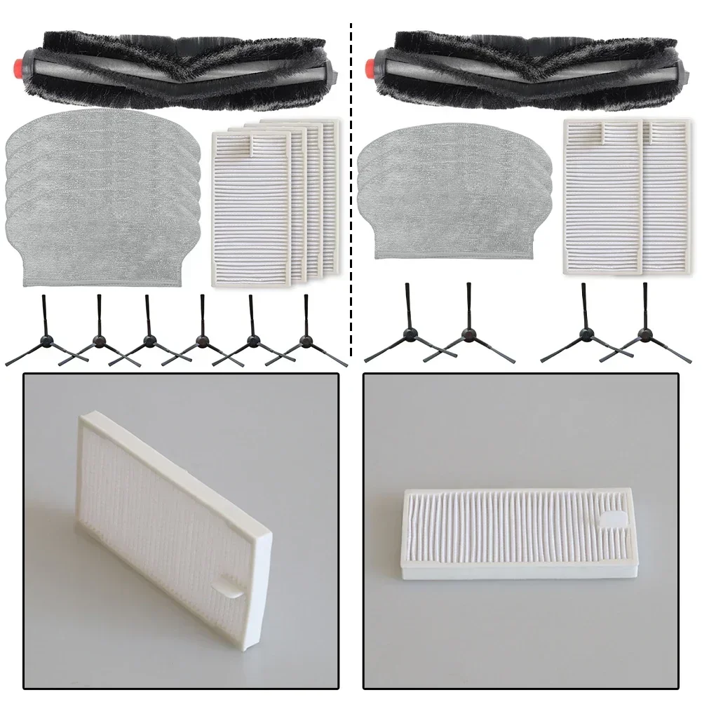 Imagem -05 - Kits de Filtros de Escova Principal para Eureka Ner600 Robô Aspirador de pó Peças de Reposição Filtros de Escova Principal Panos de Esfregão Escovas Laterais