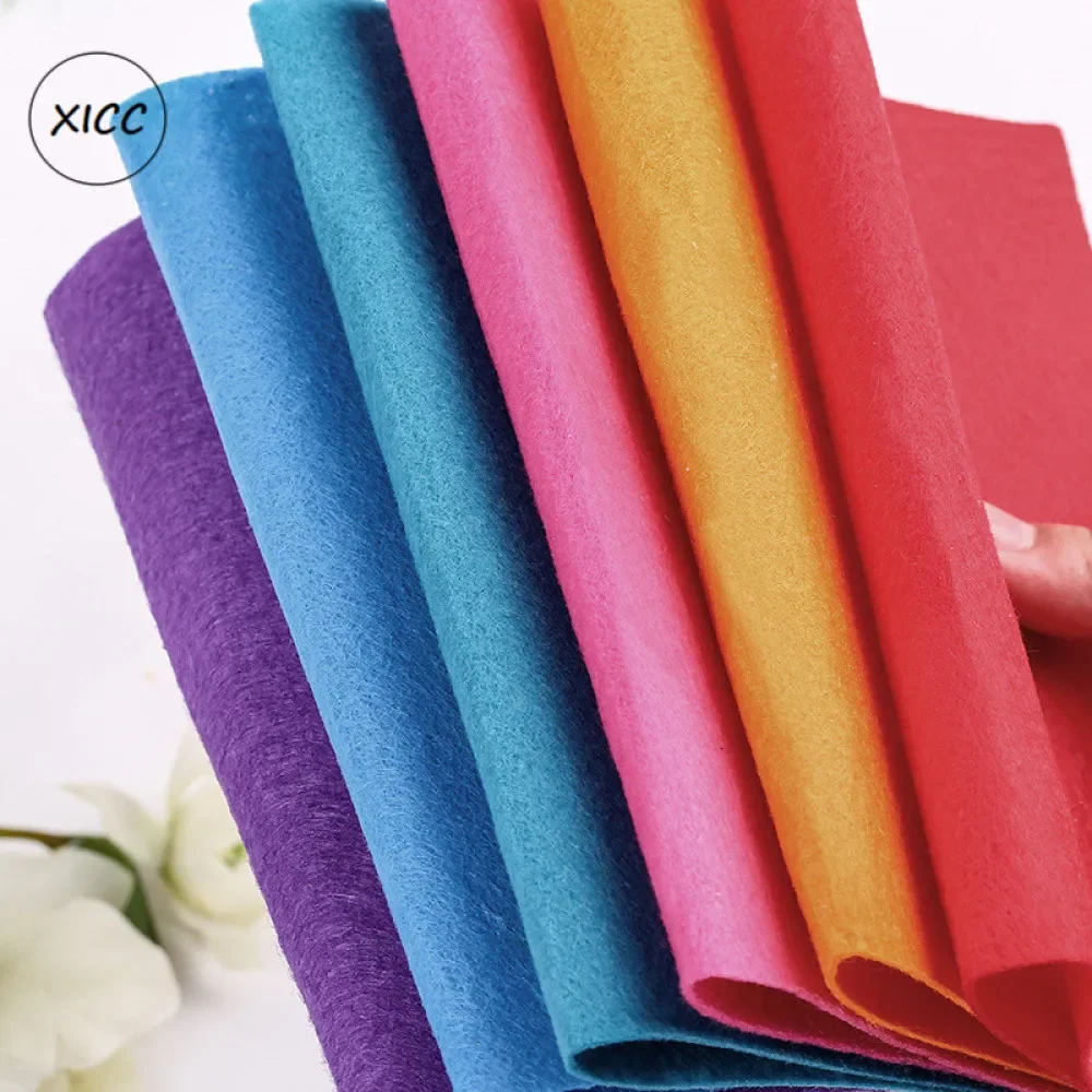 30x30/15x15 1mm Handmade Non Woven Felt Fabric Flowers DIY Craft Colorful Toy Dolls Sewing Material Needle Punch Home Decoration