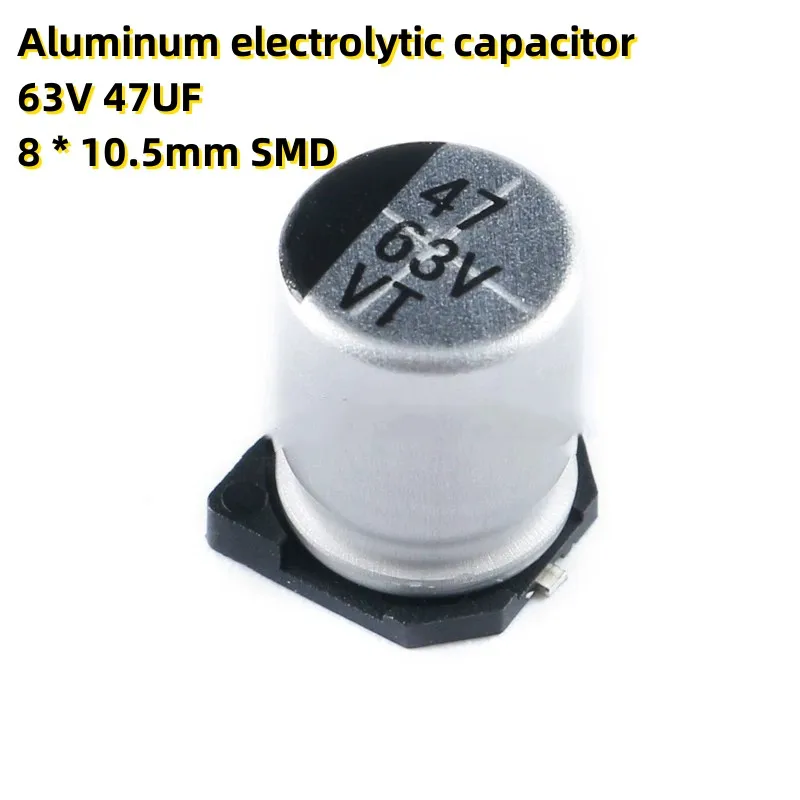 50PCS Aluminum electrolytic capacitor 63V 47UF 8 * 10.5mm SMD