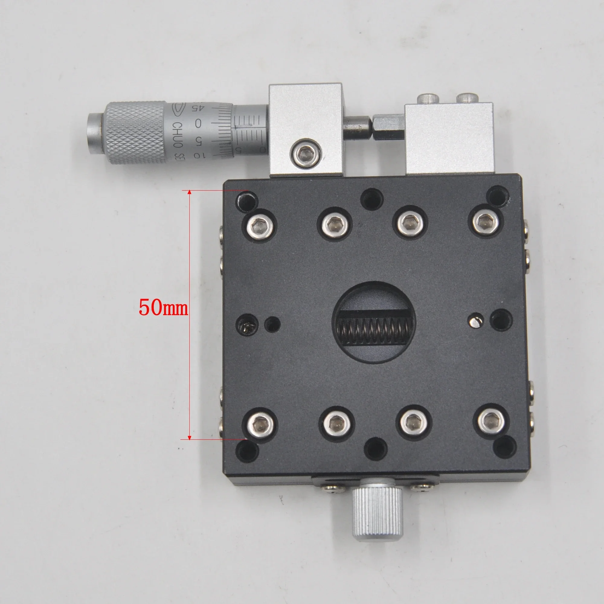 X Trục Y Dịch Chuyển Nền Tảng Trung Máy Có Độ Chính Xác CHUO LS-647-S1 Hướng Dẫn Sử Dụng Quang Tinh Chỉnh Trượt 60*60Mm nhôm