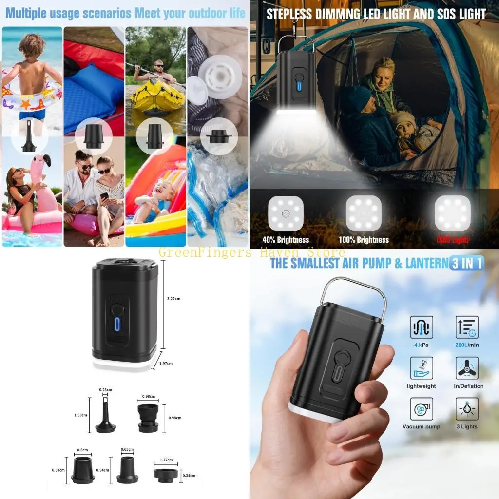 

F68D High Efficiency Rechargeable Air Compressor Double Mode Inflation Deflation System With Portable Design Home Travel Use