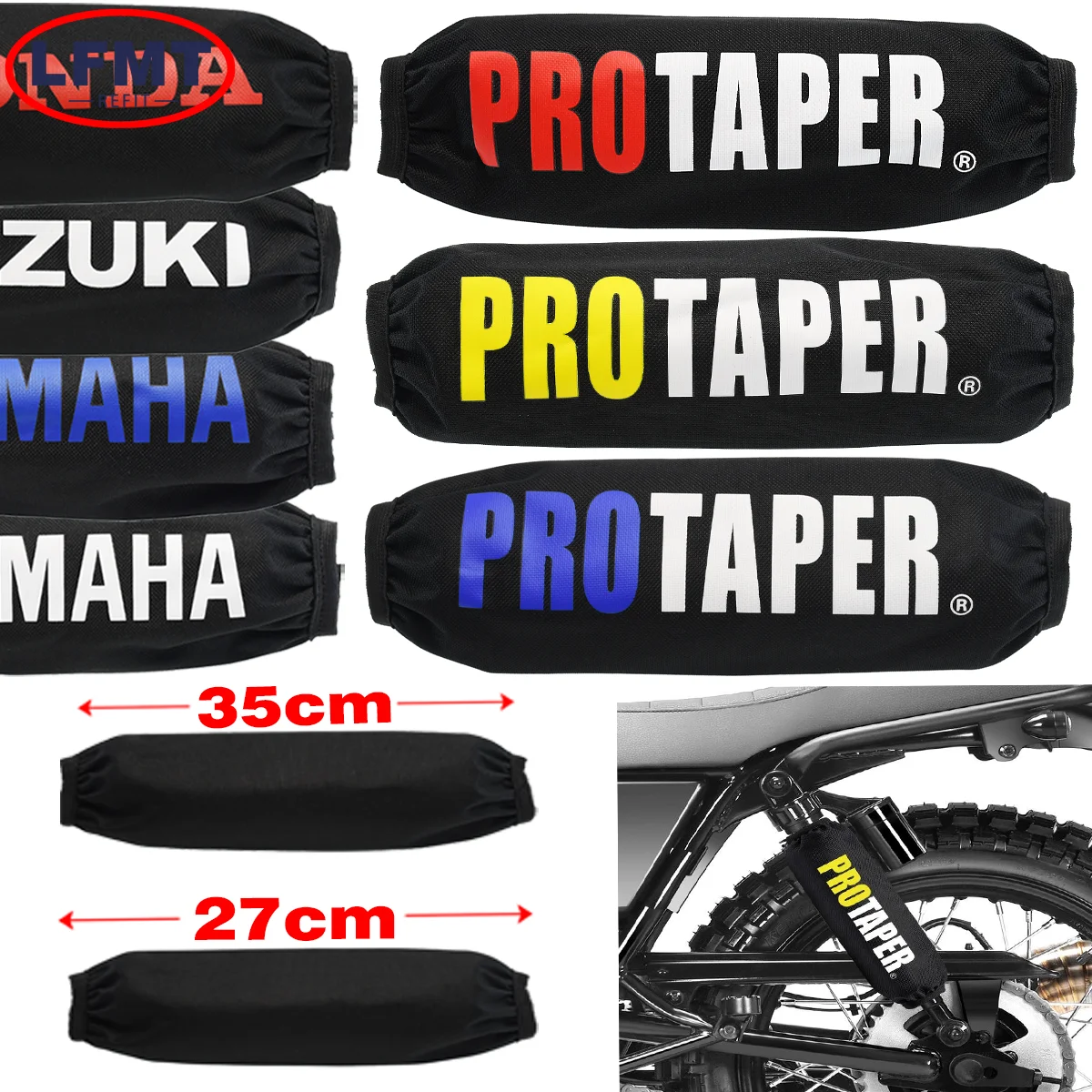 Motorrad Universal 270mm 350mm Hinten Stoßdämpfer Suspension Schutz Abdeckung Für Dirt Pit Bike Elektrische Auto ATV CRF EXC YZF