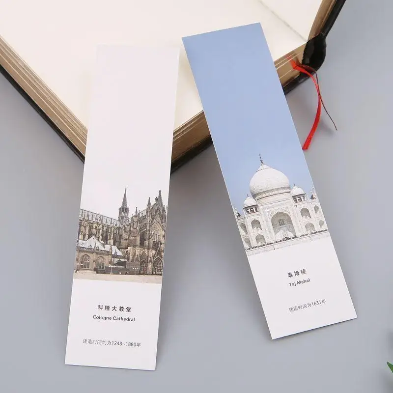 Y5LB 30pcs for Creative Chinese Paper Bookmarks Painting Cards Retro Beautiful
