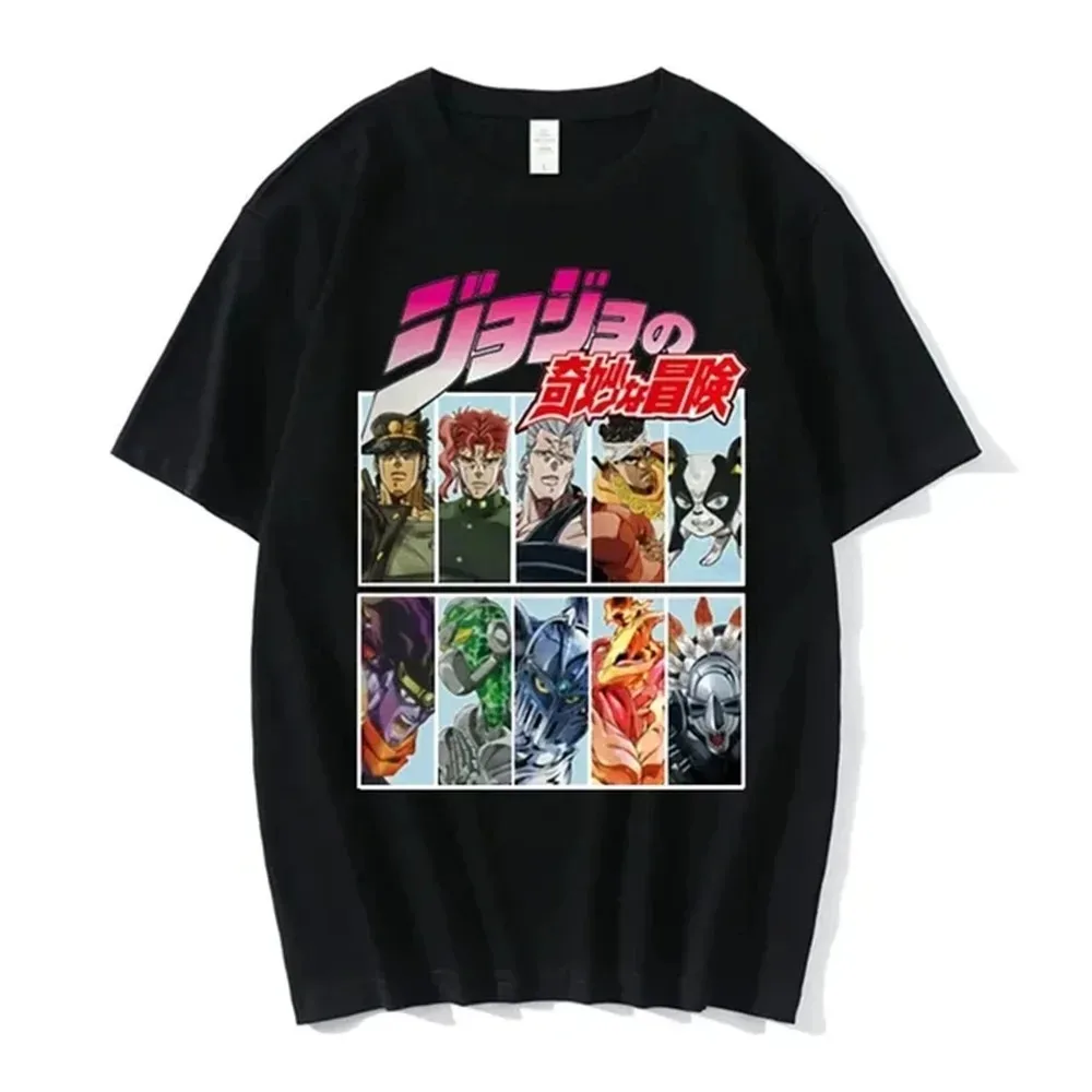 

Classic Hot-blooded Anime Jojo-Bizarre Adventure Men and Women Manga Graphic T-shirts Top Fashion Short Sleeve Casual Tees