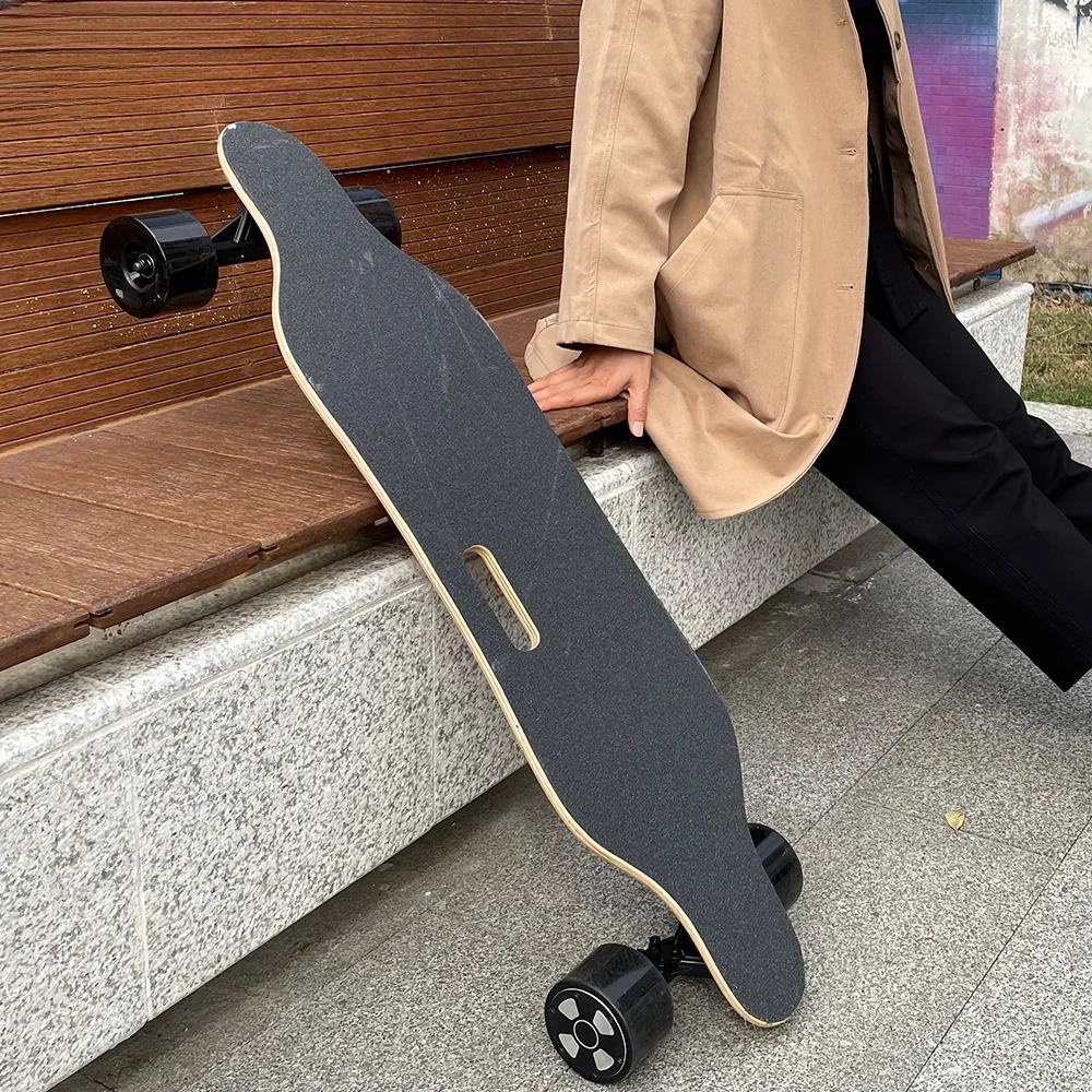 High speed 600w dual motor 40km/h long board deck all terrain electric skateboard eu us warehouse stock e-skateboard