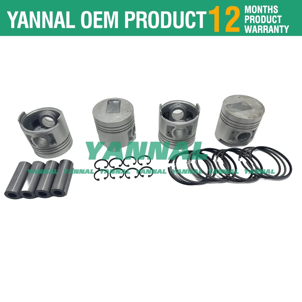 New S4Q S4Q2 S4Q2-E1 S4Q2-T Piston Kit Ring Set For Mitsubishi Terex TC51 TC65 Parts