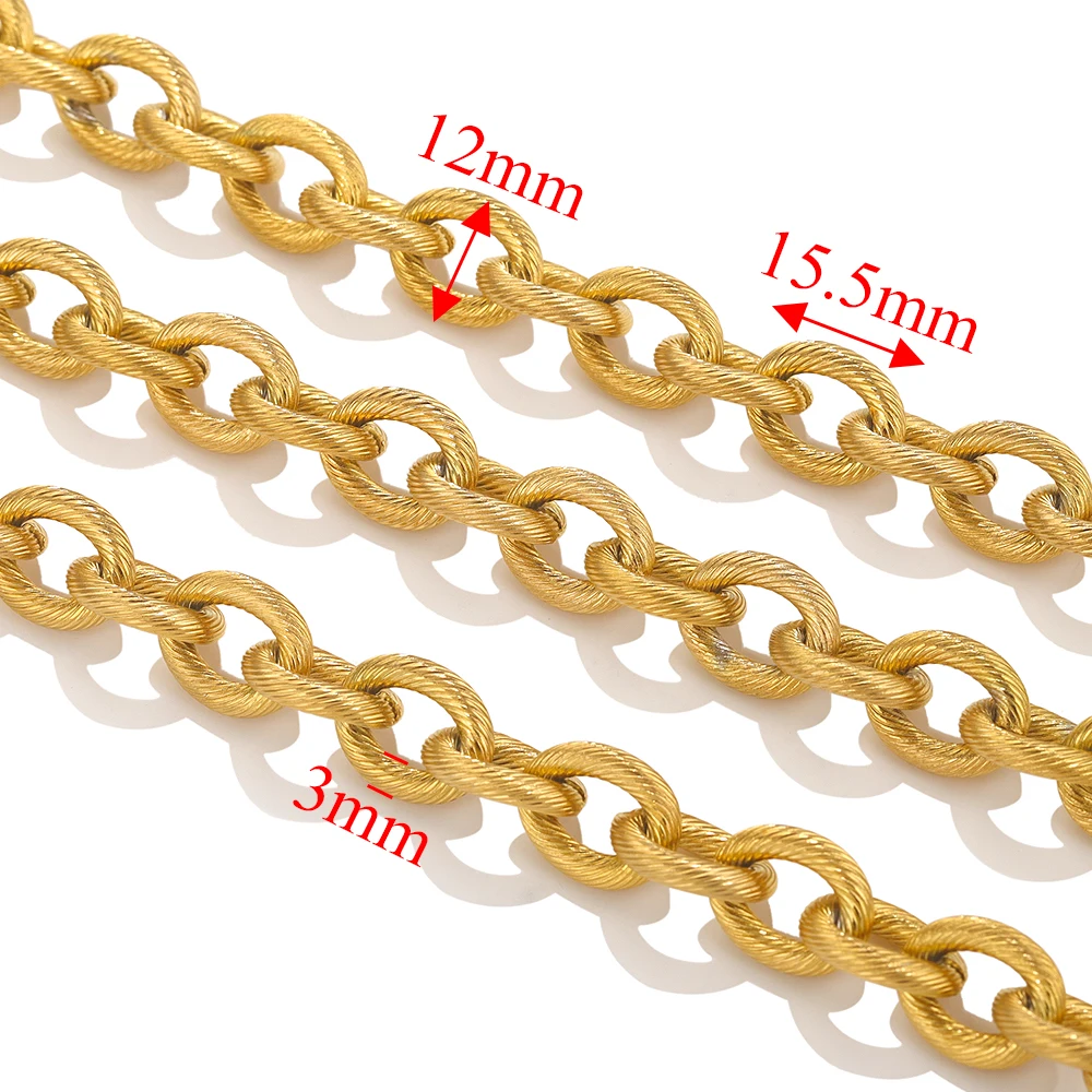 baizzx Stainless Steel Chain Gold 1 Meter 4