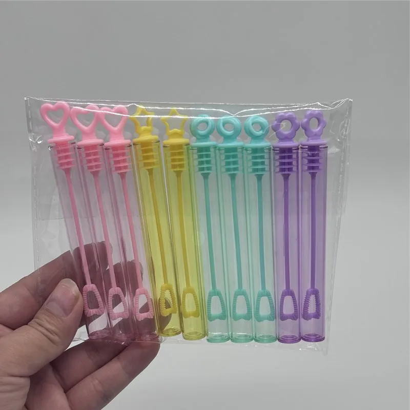 10Pcs DIY Bubble Stick – Multicolor Soap Bottle Tube, Outdoor Toy for Children's Party & Birthday