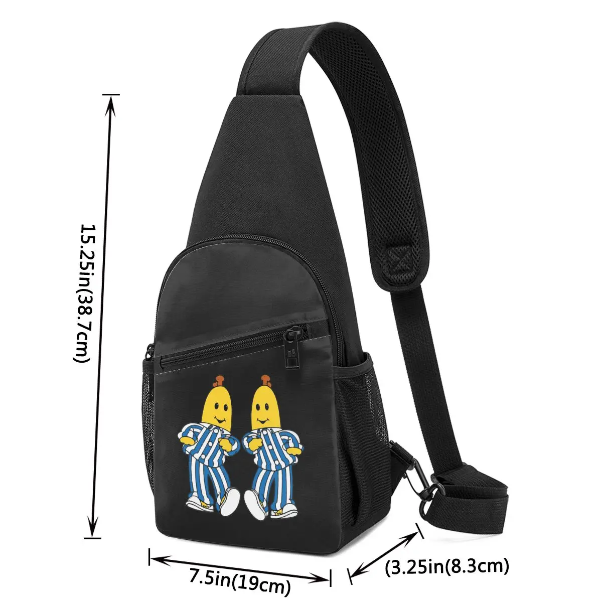 Bananas In Pyjamas Best Friend Chest Bag Men Sling Crossbody Backpack Chest Bag Traveling Hiking Daypack Shoulder Bag