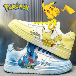 Pokemon Pikachu Cartoon młodzieżowe trampki oddychające lekkie modne do biegania nowe buty prezent dla dzieci rozmiar 35-44