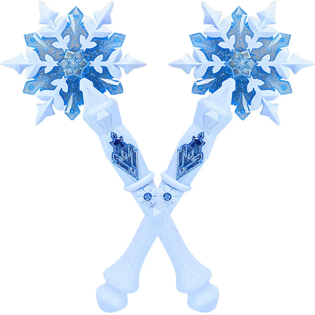 

2Pcs Snowflake Light Up Fairy Wand Kids Birthday Party Supplies Dress Up Costume Accessories Birthday Party Supplies