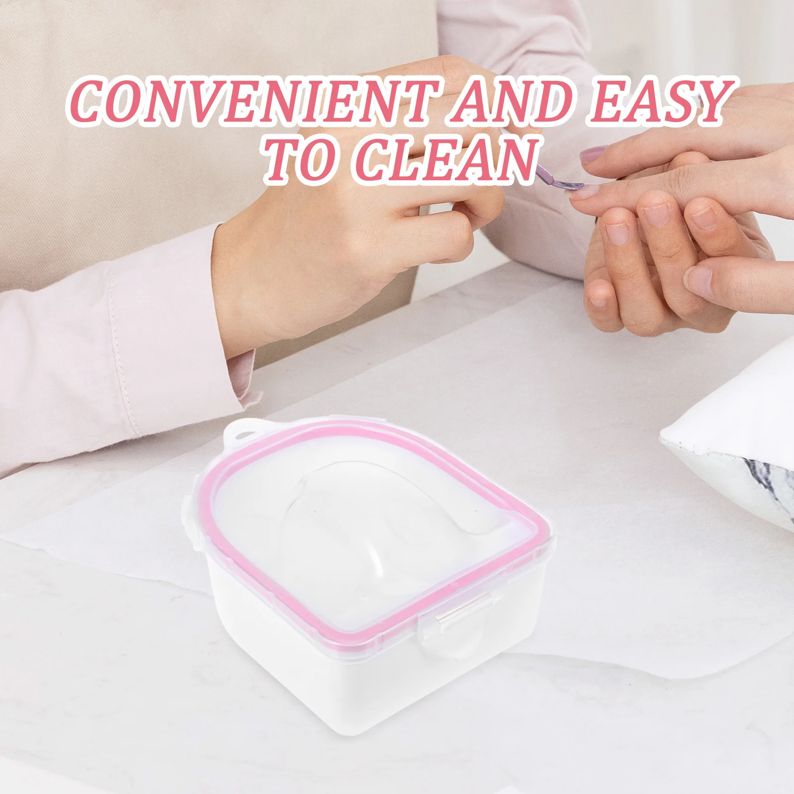 1Set Maniküre Nagel Einweichen Schüssel Glatte Oberfläche Langlebige Hand Behandlung Entfernen Falsche Nägel Häutchen Werkzeuge