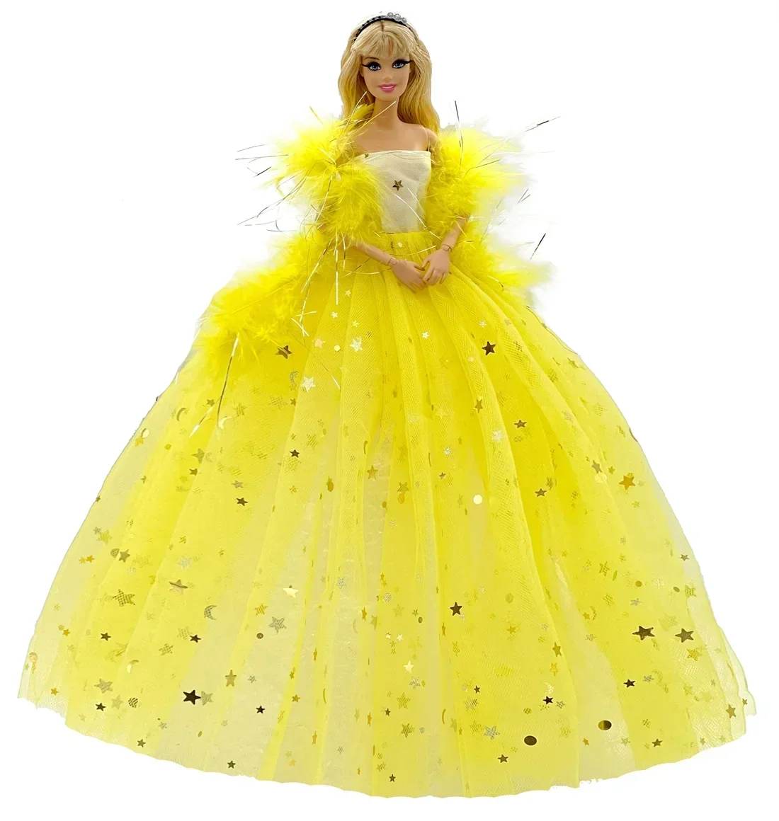 1 Set Cloth Doll Accessories Princess Dress + Shoes for 11.5 Inch 30cm Doll Kids or Birthday Gift