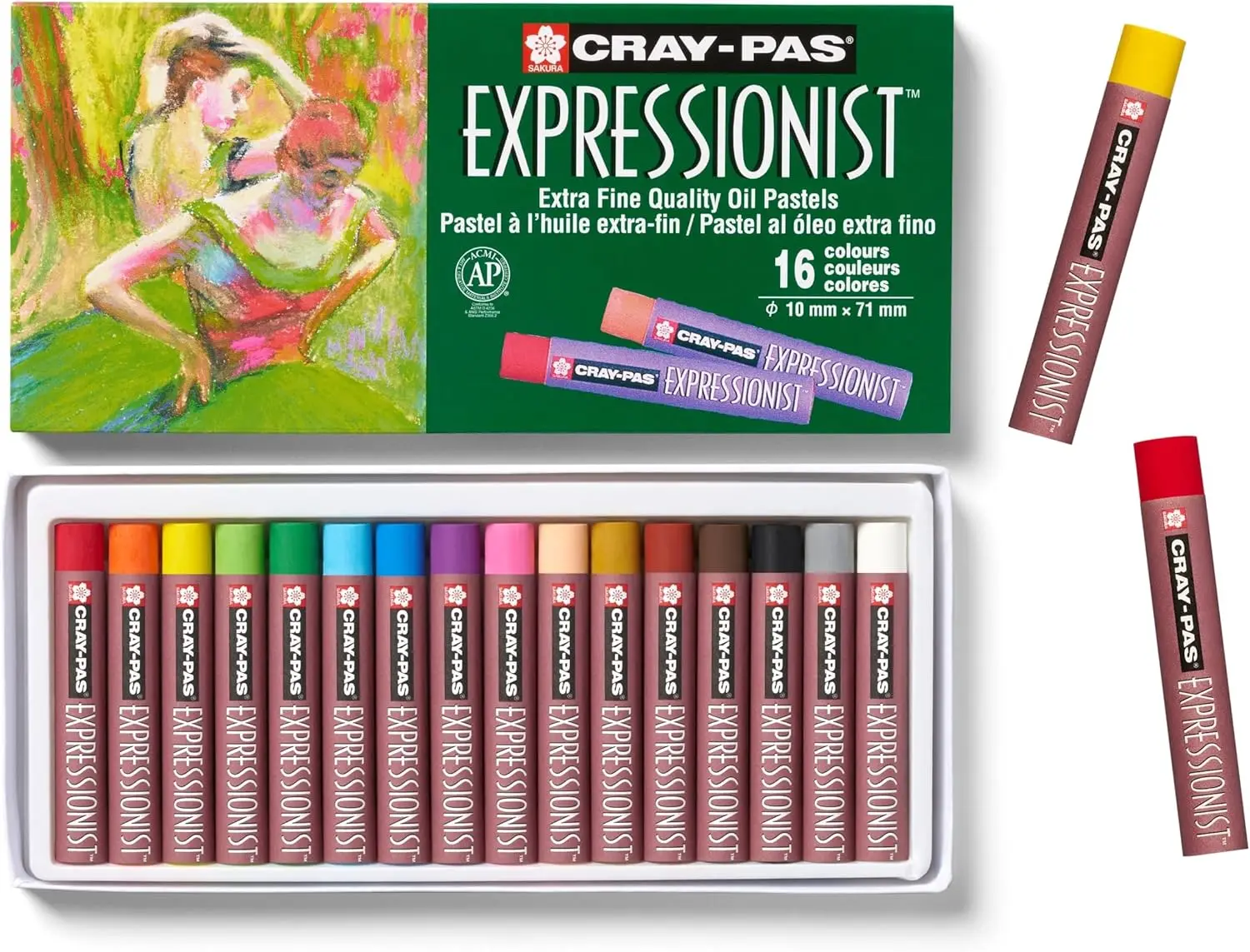 

16-Color Oil Pastels Set - Creamy, Blendable, Non-Toxic Art Supplies