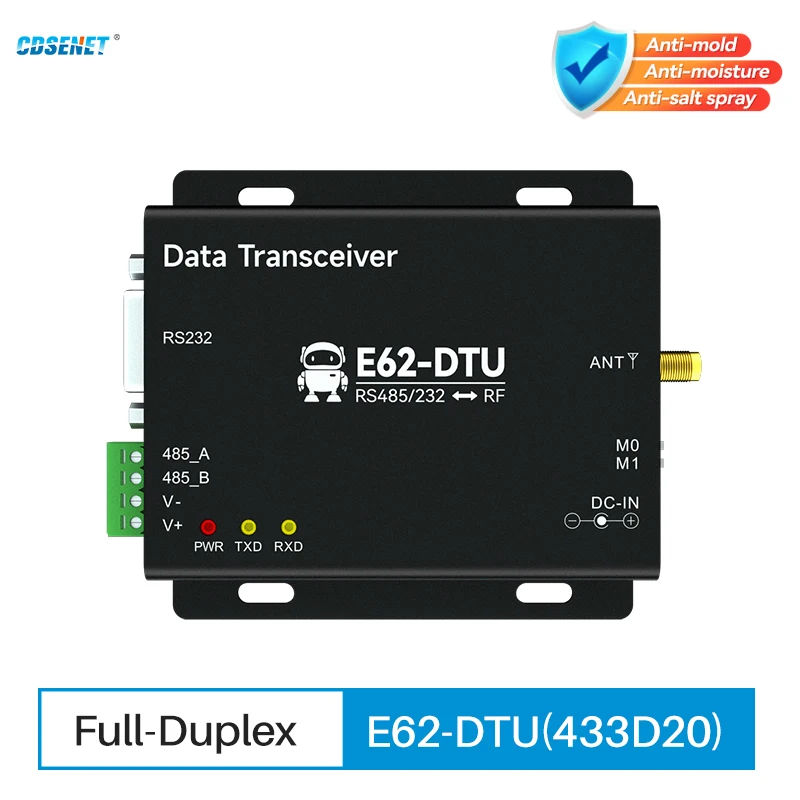 

433MHz DTU RS232 RS485 USB Wifi Transmitter and Receiver E62-DTU(433D20) Full Duplex Continuous Transmission Frequency Hopping
