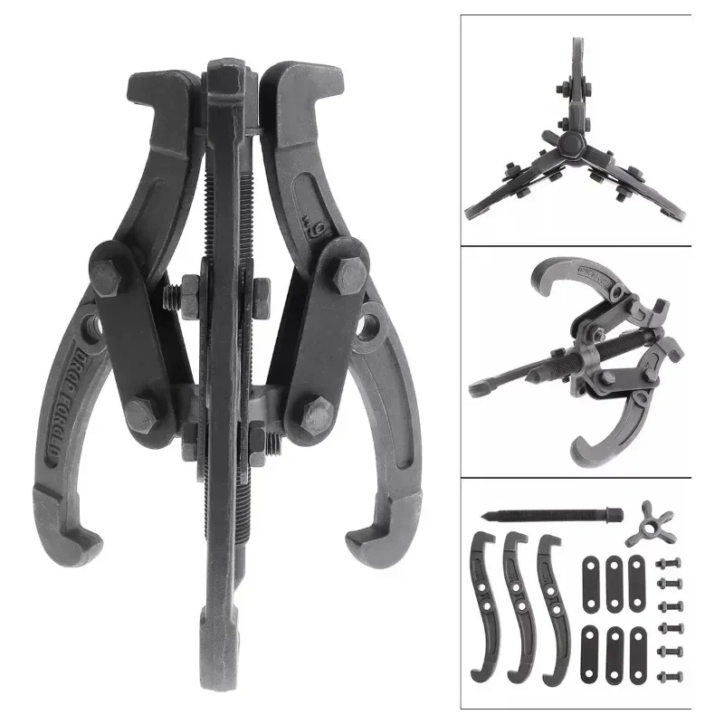 

For Pulley Gear Bearing Flywheel 3/4/6inch Gear Puller, 2 Jaw / 3 Jaw Puller with Reversible Jaws, Pulley Puller Removal Tool