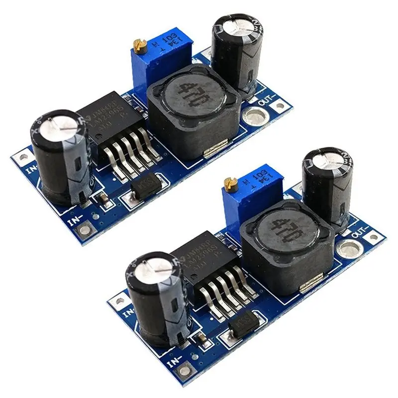 【NEWLY】4 Pcs LM2596S-ADJ 3-40V DC-DC Adjustable Step-Down Voltage Regulator Powers Module Board 3A Buck Converter Blue-Black