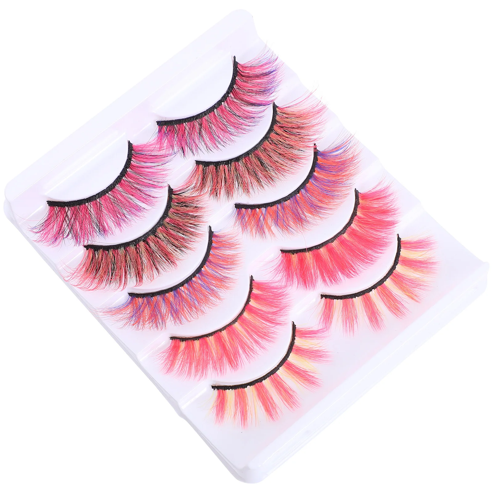 10pcs Colorful Eyelashes Simulation Thick Volume False Lashes For Women Party Wedding Daily Use Makeup Eyelash Extension