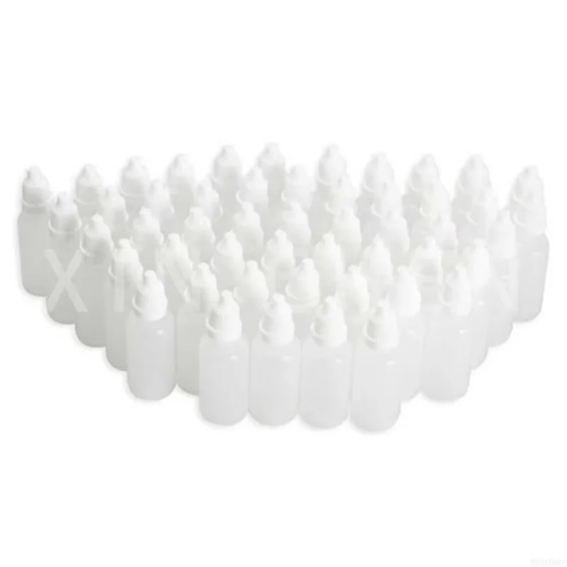 

500PCS 5ml Transparent Liquid Dropper Bottles Squeezable Empty Plastic PE Container Leakproof
