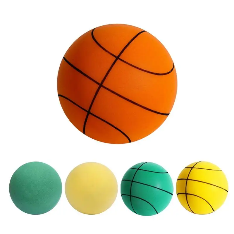 Espuma de Basquete Silenciosa Indoor Bouncing Silenciosa Bola Mudo, Basquete Macio, Salto De Ar, Bola De Cesta, Brinquedo De Treinamento Esportivo, 24cm