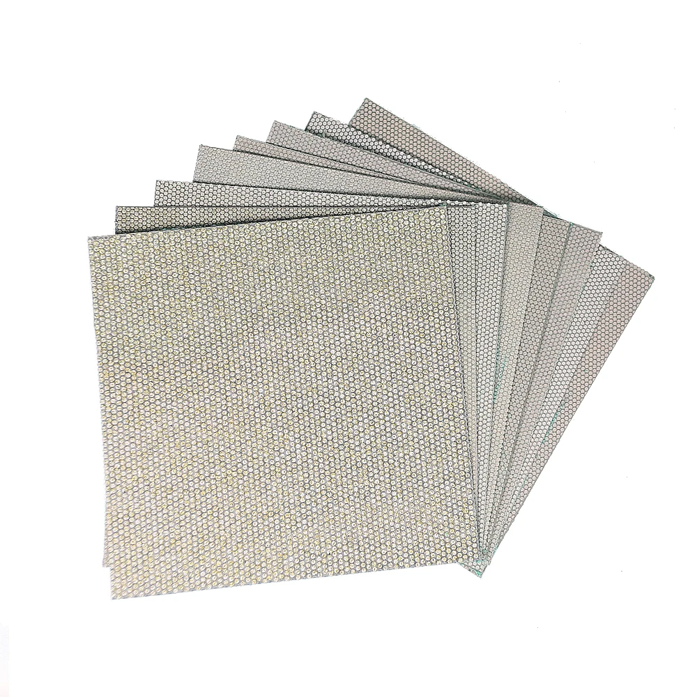 1 szt. Arkusz polerski ze stopu galwanizowanego 10x10 cm, papier ścierny do ręcznego polerowania, do szlifowania metalu, drewna, ceramiki, płytek, szkła, obróbki krawędzi.