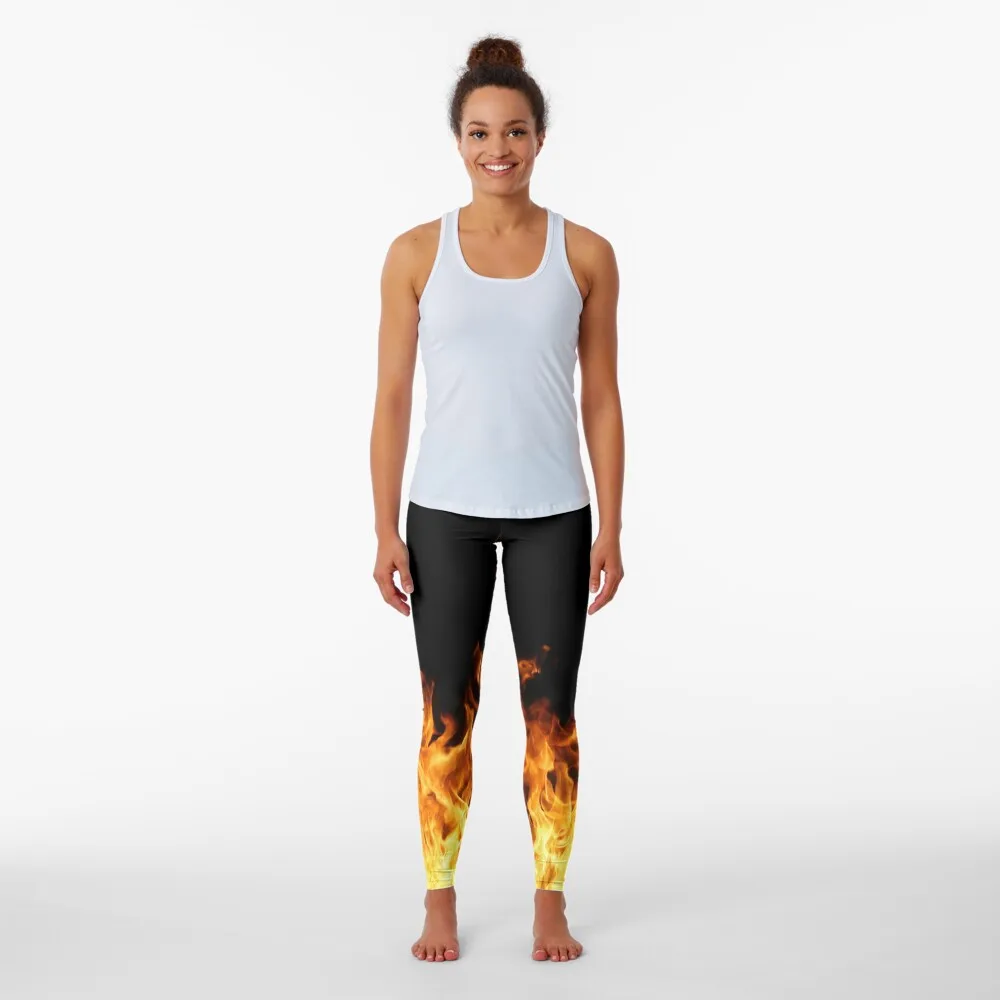 Fire Flames Leggings Women's tights gym pants for girls Women sportwear Womens Leggings