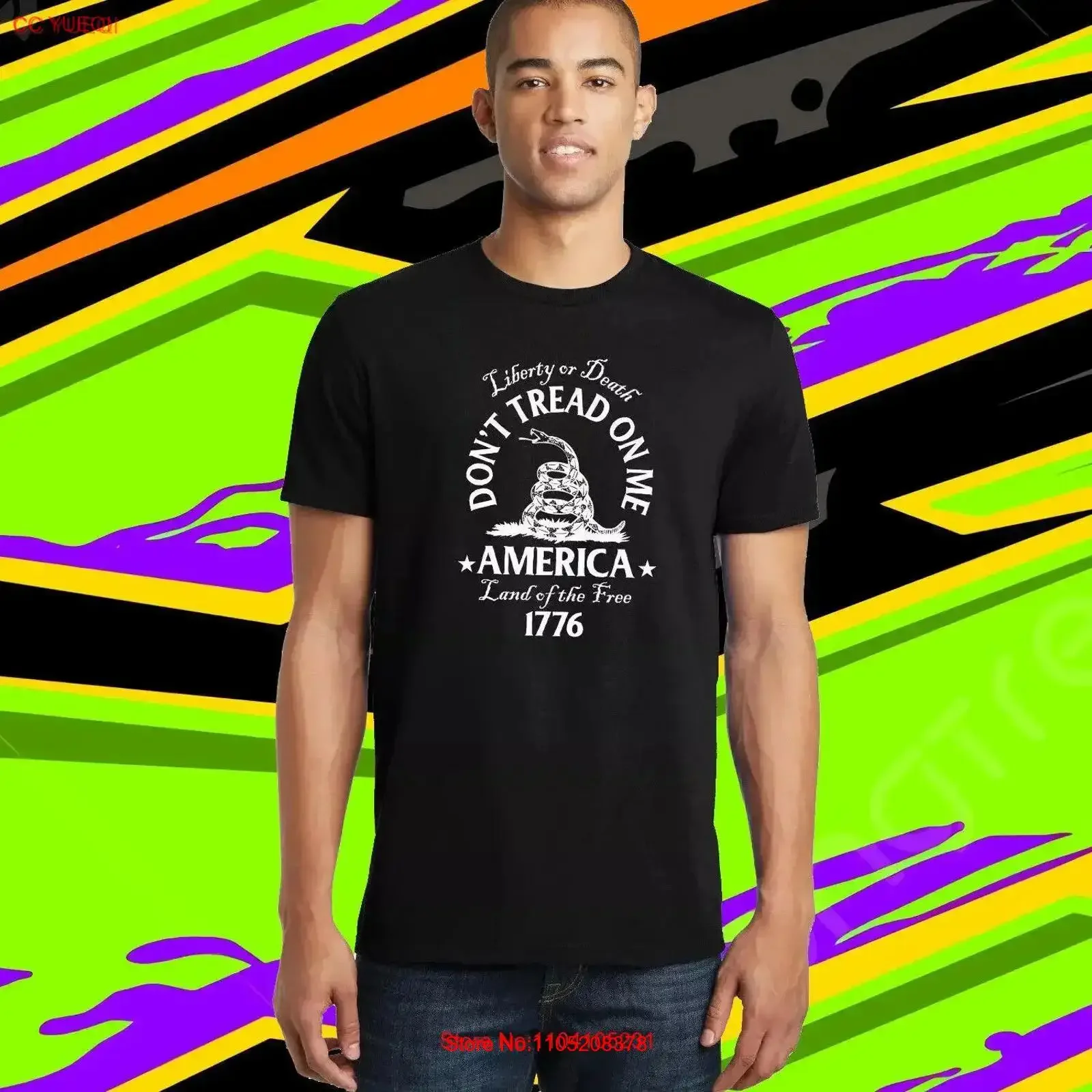 Dont Tread on Me Gadsden flag T Shirt Tea PartyBlack S 2XL Nice Good vintage Washed Unisex Casual streetwear homme Versatile