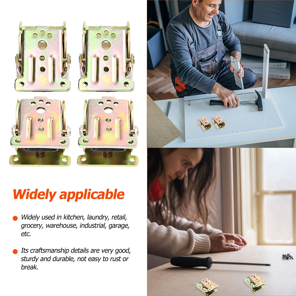 

4pcs Table Leg Hinge Folding Hardware Locking Self Foldable Furniture Steel Chair Bed Feet Kitchen Laundry Durable Corrosion