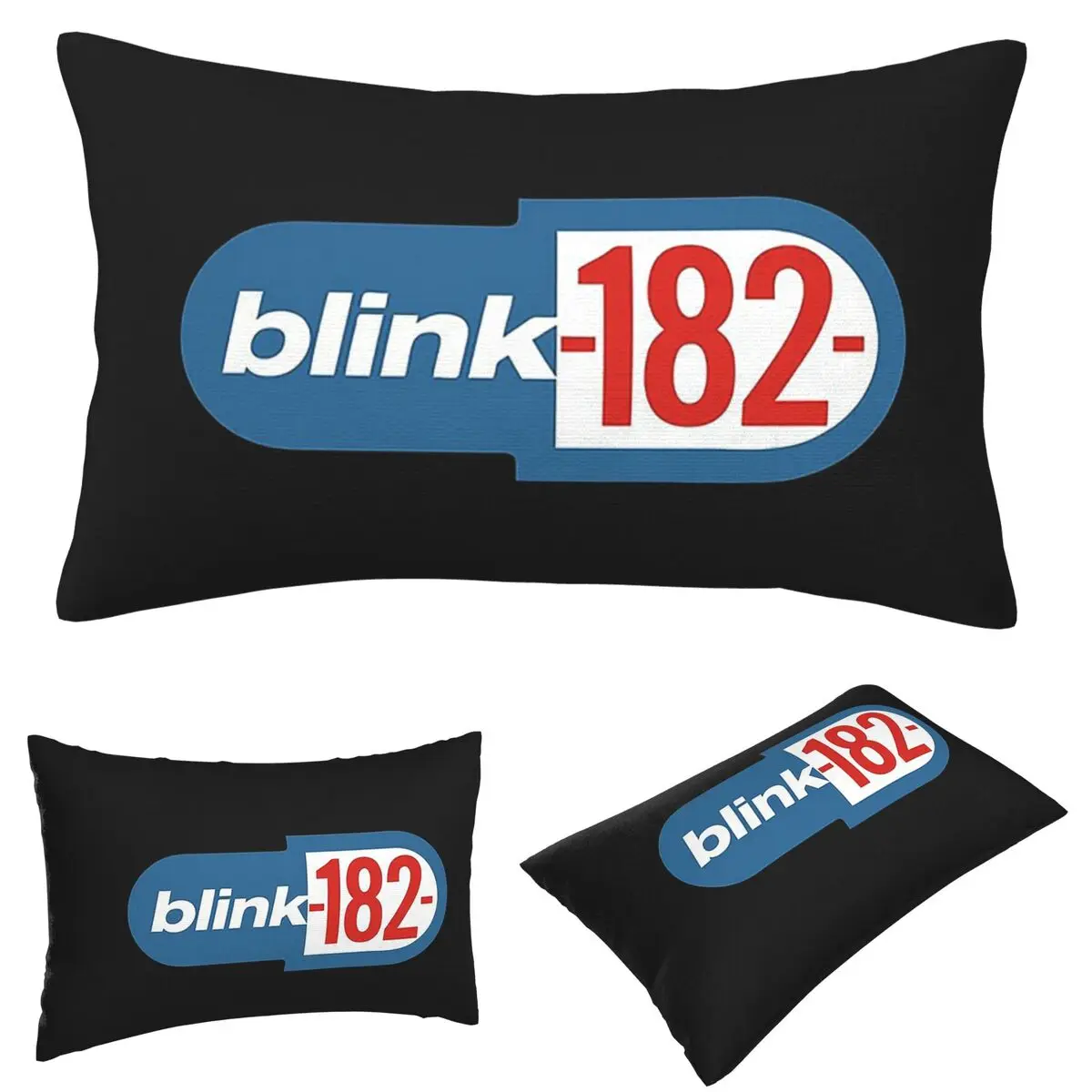 B-Blink 182 funda de almohada rectangular con sonrisa Punk, funda de cojín decorativa para dormitorio, cama, almohada cómoda para el hogar