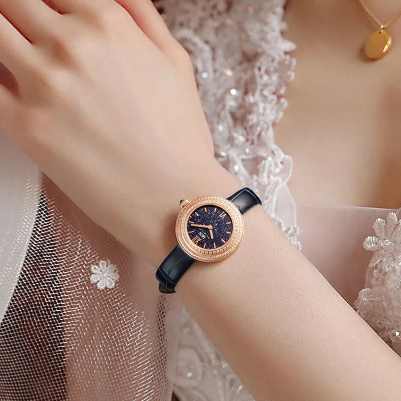 CARNIVAL Brand Fashion Quartz Wristwatches Ladies Luxury Rose Gold Leather Casual Girls Watch Waterproof for Women Reloj Mujer