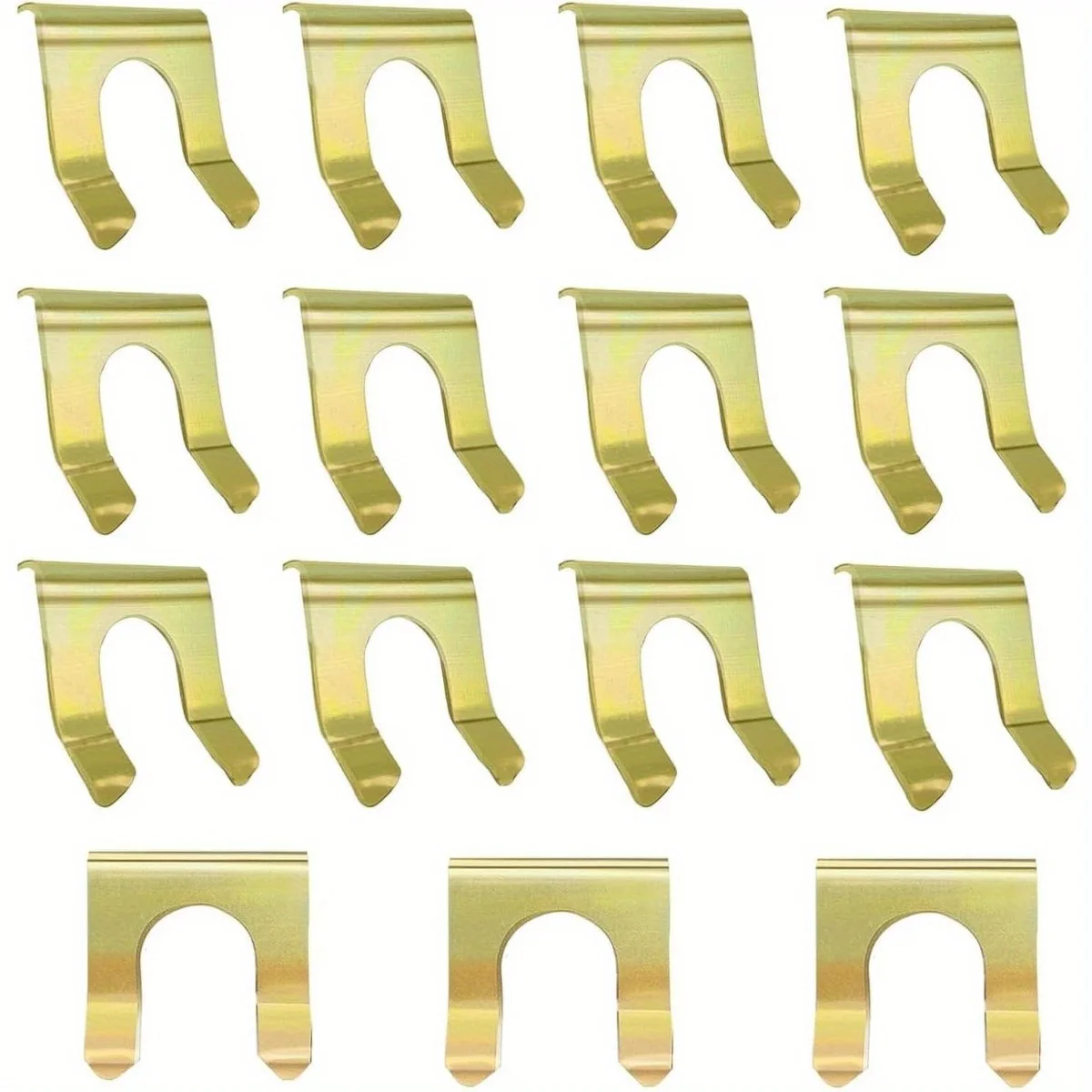 15pcs U-Shape Steel Pipe Clamps, 01 Model, Universal Metal Buckle Clips for Car/Truck/SUV/Motorcycle, Oil Pipe Fixing Bracke